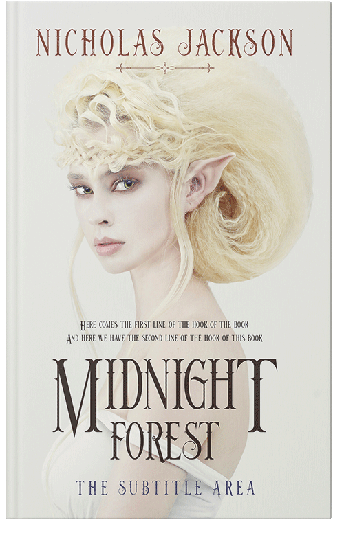 Front view of Premade Romance Book Cover - Satin Linen