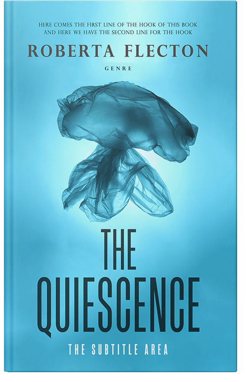 Front view of Premade Science & Nature Book Cover - Turquoise Blue