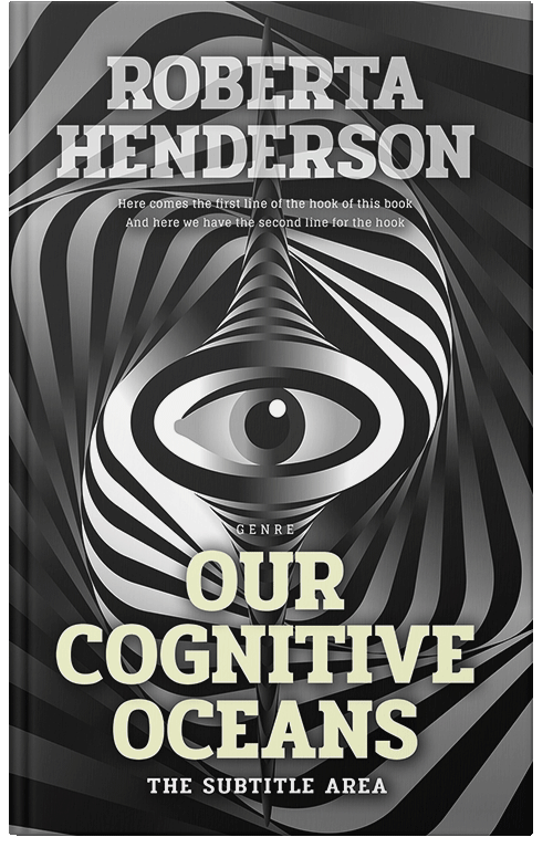 Front view of Premade Abstract Book Cover - Moon Mist