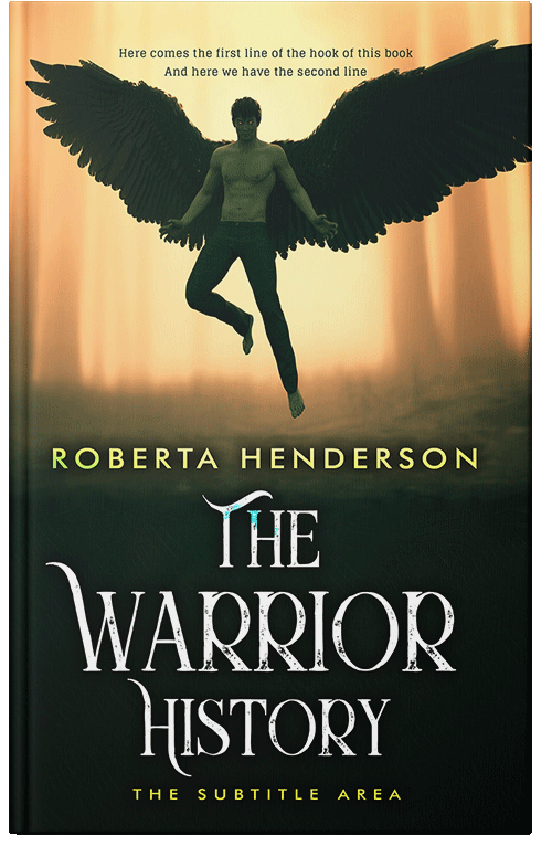 Front view of Premade Surreal Book Cover - Hunter Green