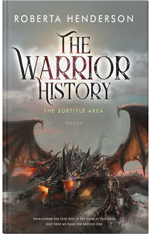 Front view of Premade Fantasy Book Cover - Natural Gray