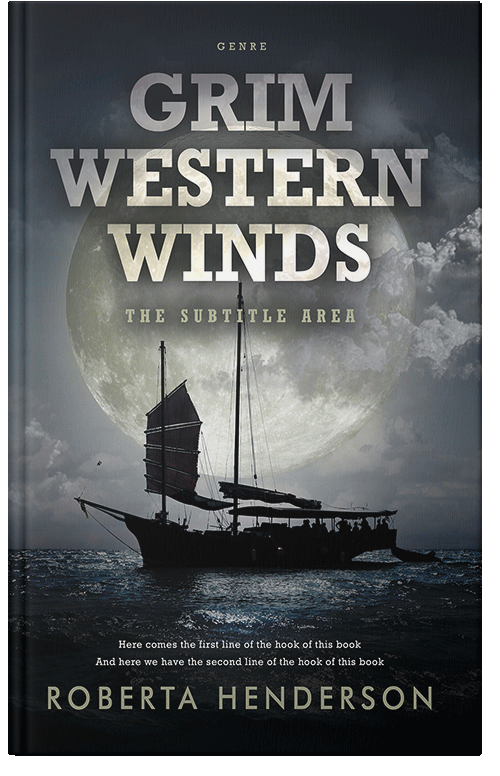 Front view of Premade Historical Book Cover - Shark