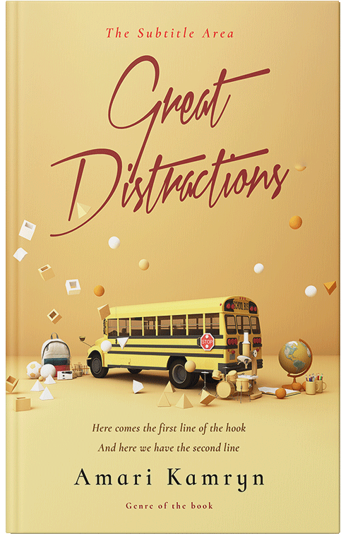 Front view of Premade Education Book Cover - Buff