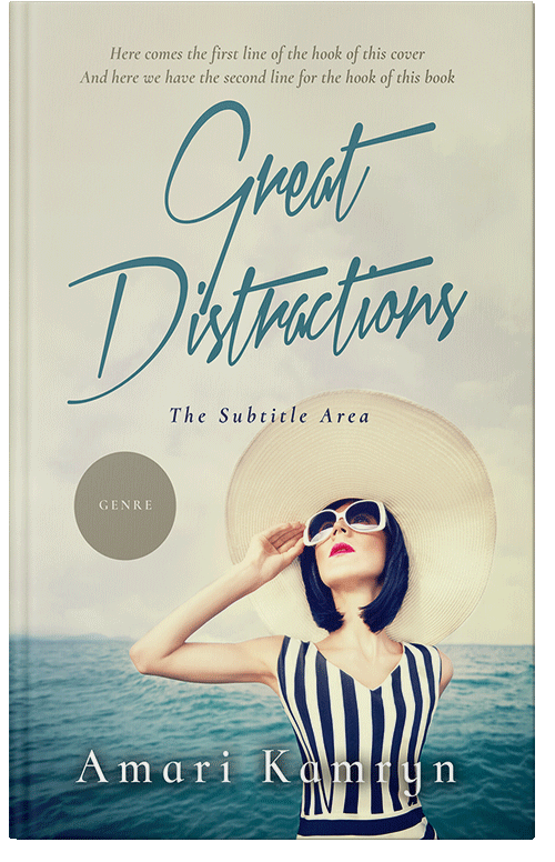 Front view of Premade Romance Book Cover - Satin Linen