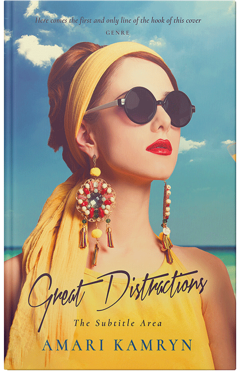 Front view of Premade Romance Book Cover - Harvest Gold