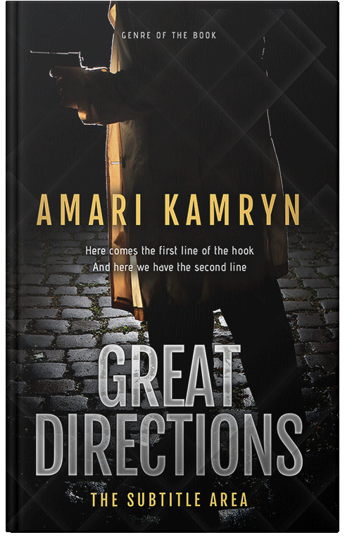 Front view of Premade Mystery & Thriller & Suspense Book Cover - Heathered Gray