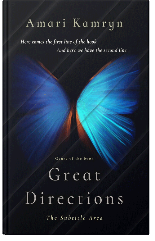 Front view of Premade Abstract Book Cover - Ebony