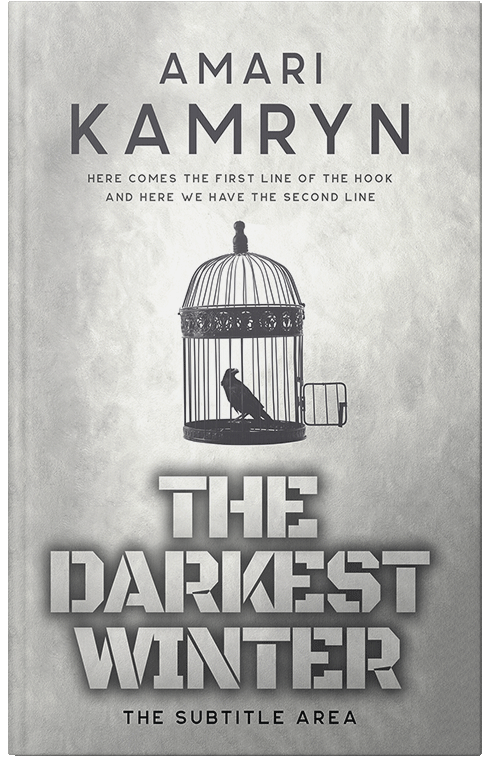 Front view of Premade Horror Book Cover - Quill Gray