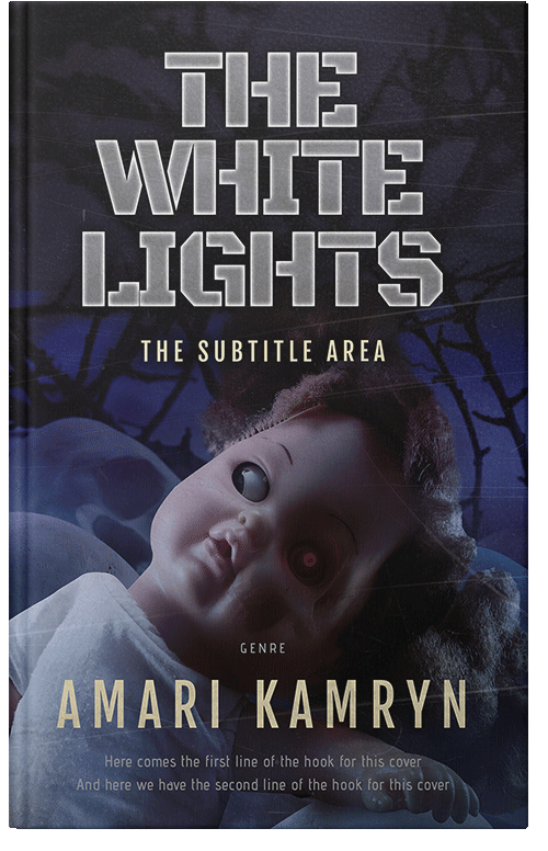 Front view of Premade Horror Book Cover - Steel Gray