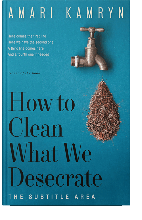 Front view of Deep Cerulean #9583 - Premade Abstract Book Cover