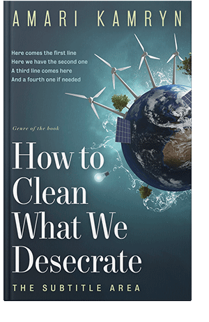 Pre Made Book Cover Pickled Bluewood