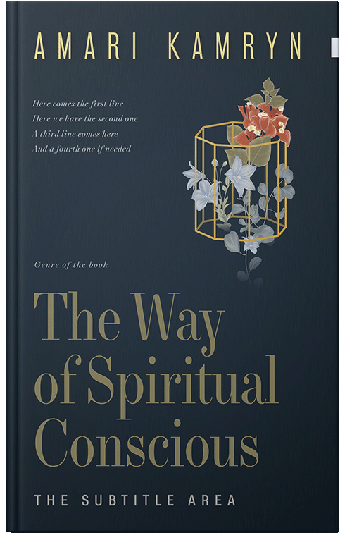 Front view of Premade Poetry Book Cover - Mirage