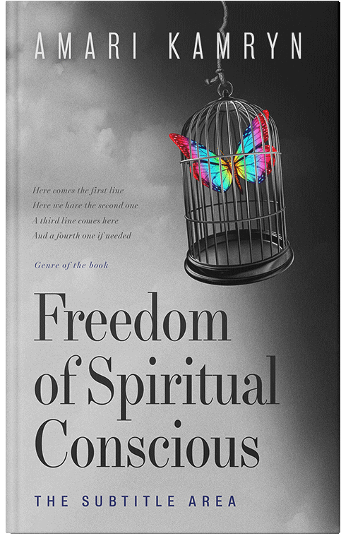 Front view of Premade Poetry Book Cover - Silver