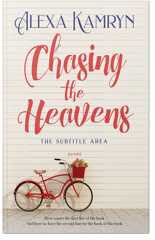 Front view of Premade Abstract Book Cover - Merino