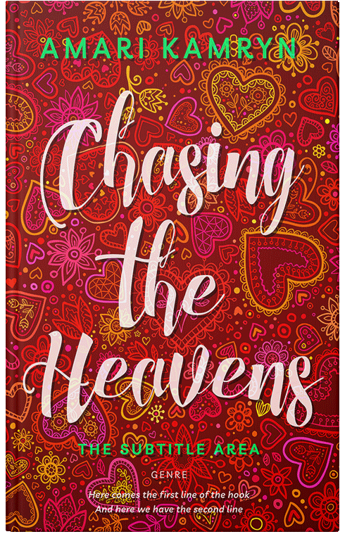 Front view of Premade Romance Book Cover - Dark Burgundy