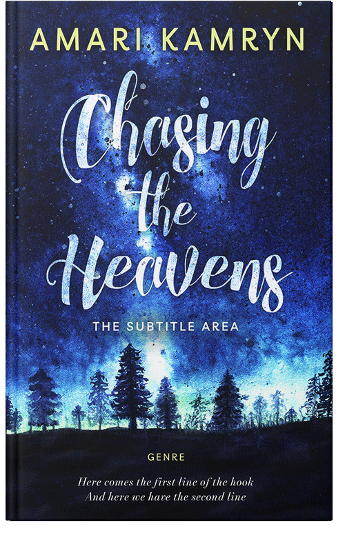 Front view of Premade Nature Book Cover - Black