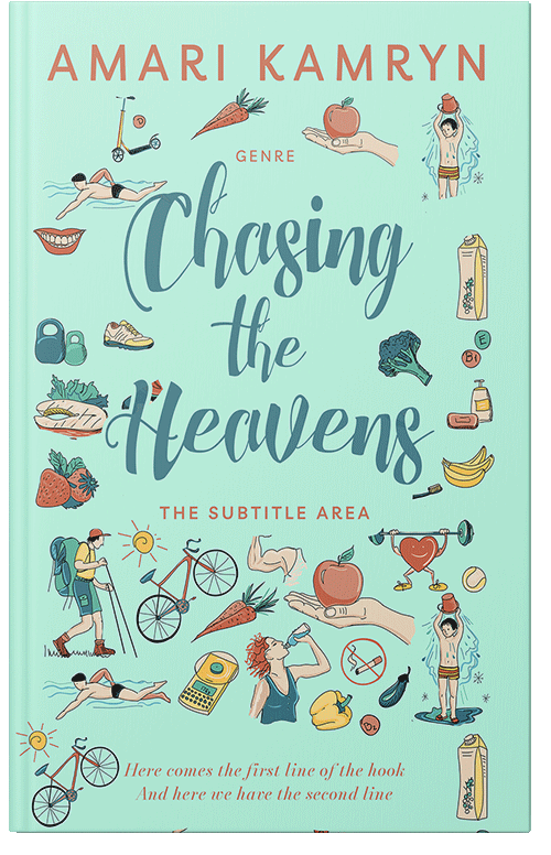 Front view of Premade Health & Dieting & Fitness Book Cover - Mint Tulip