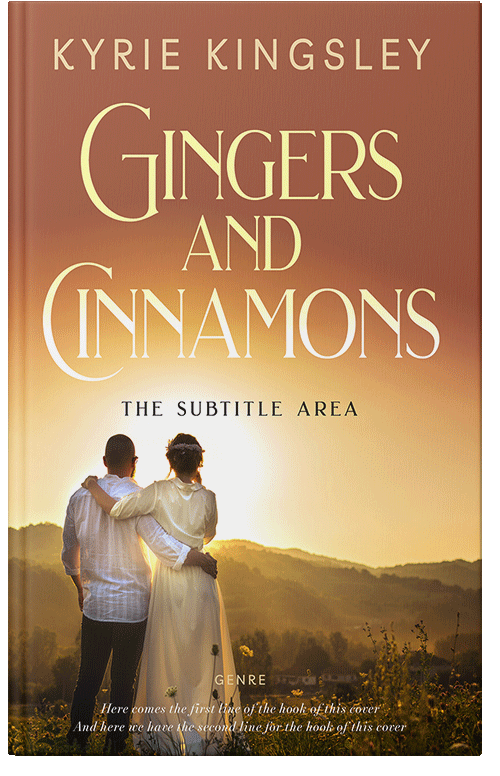 Front view of Premade Romance Book Cover - Sepia Skin