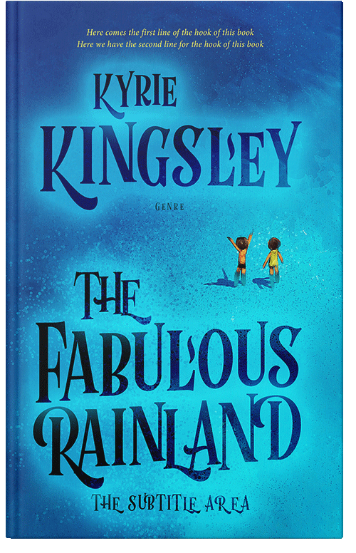 Front view of Premade Teen & Young Adult Book Cover - Bright Turquoise