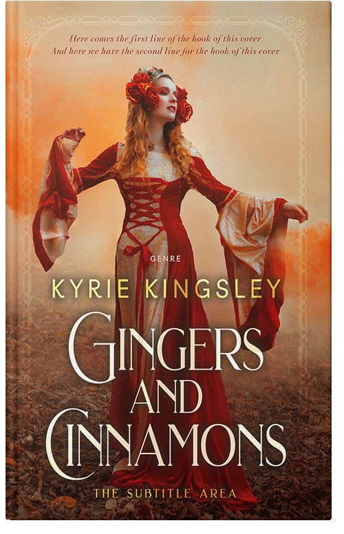 Front view of Premade Fantasy Book Cover - Metallic Copper