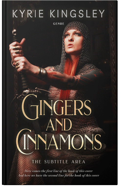 Front view of Premade Fantasy Book Cover - Tan