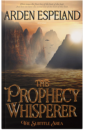 Pre Made Book Cover Gold Sand