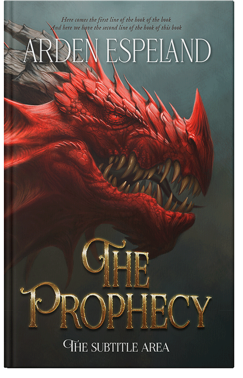 Front view of Premade Fantasy Book Cover - Taupe