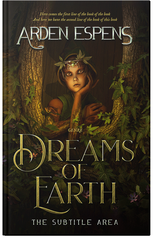 Front view of Premade Fantasy Book Cover - Graphite