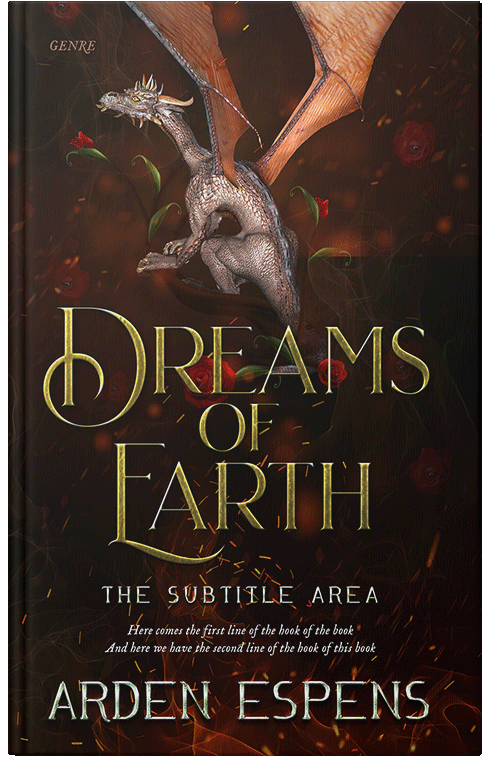 Front view of Premade Fantasy Book Cover - Graphite