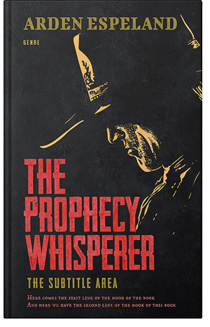 Premade Book Cover Red Damask