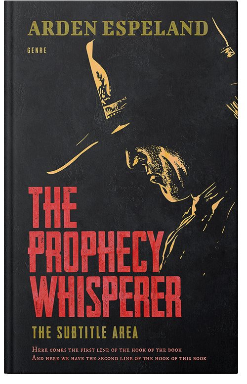 Front view of Premade Western Book Cover - Red Damask