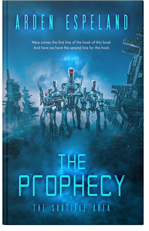 Front view of Premade Apocalyptica Book Cover - Venice Blue