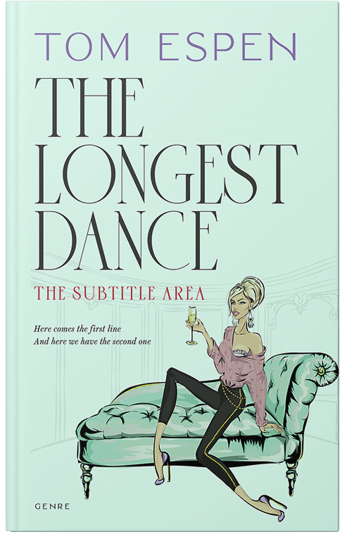 Front view of Premade Abstract Book Cover - Granny Apple