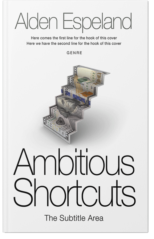 Front view of Premade Business Book Cover - Quill Gray