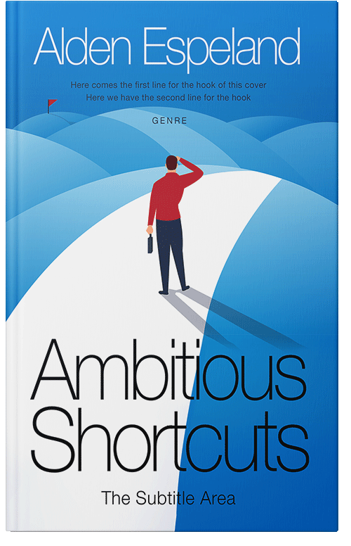 Front view of Premade Business Book Cover - Curious Blue