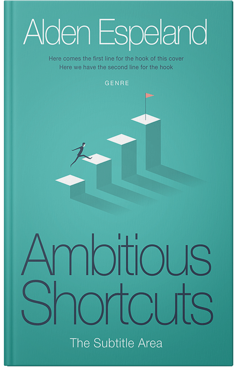 Front view of Premade Self-Improvement & Self-Help Book Cover - Fountain Blue