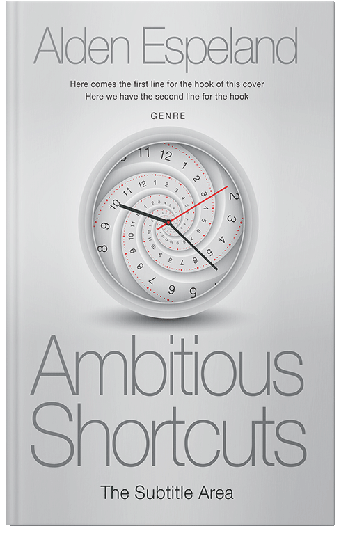 Front view of Premade Abstract Book Cover - Iron