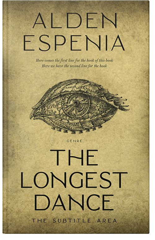 Front view of Premade Abstract Book Cover - Laser