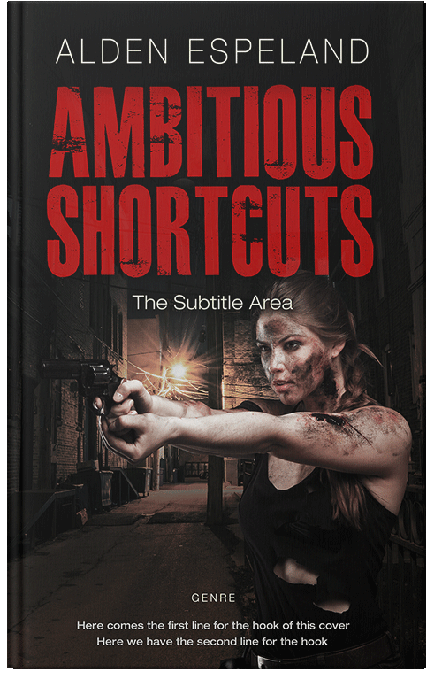 Front view of Premade Mystery & Thriller & Suspense Book Cover - Medium Carmine