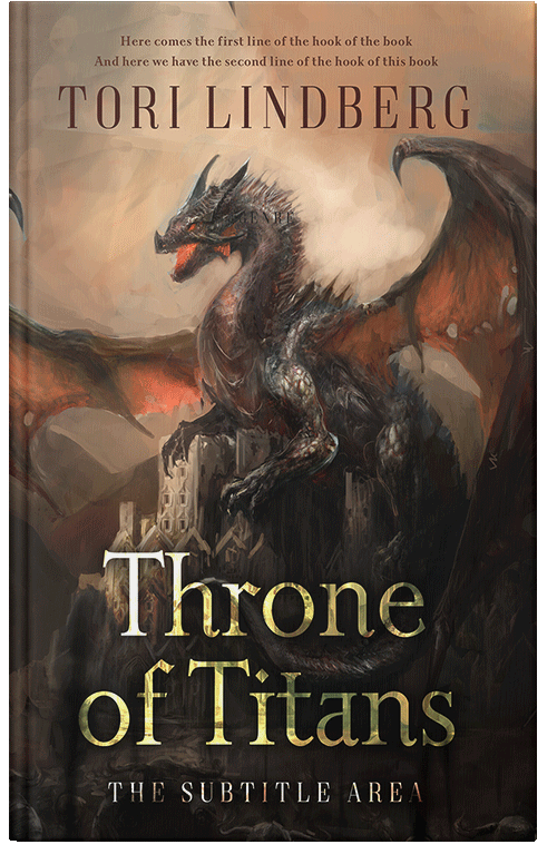 Front view of Premade Fantasy Book Cover - Tan