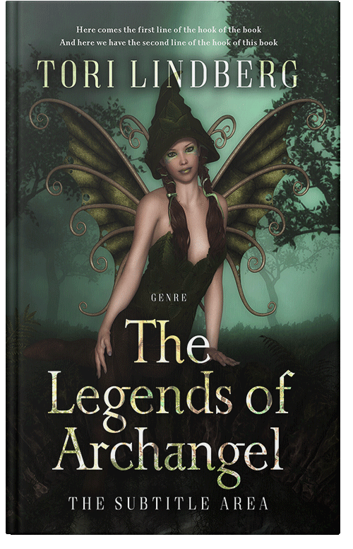 Front view of Premade Fantasy Book Cover - Log Cabin