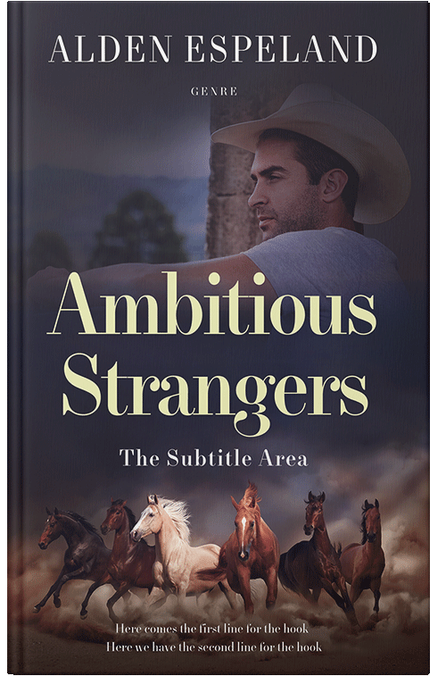 Front view of Premade Literary Fiction Book Cover - Blackcurrant