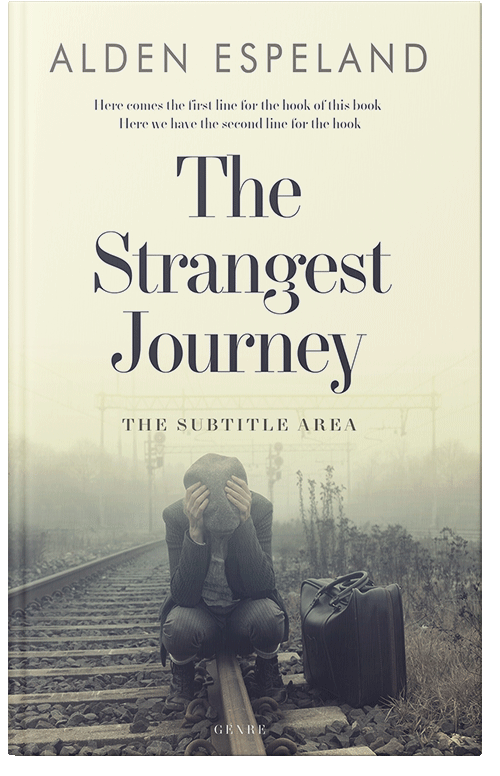 Front view of Premade Abstract Book Cover - Abbey