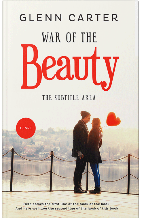 Front view of Premade Romance Book Cover - Ecru White