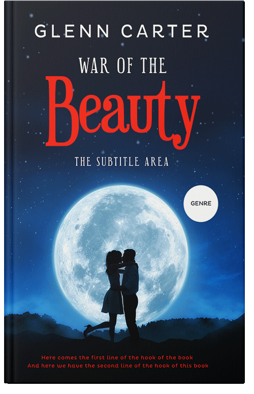 Front view of Premade Romance Book Cover - Black Pearl