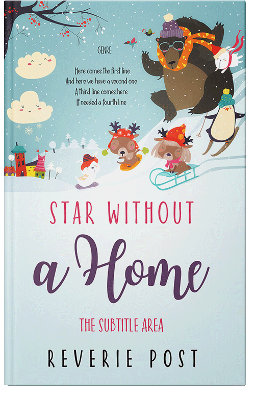 Front view of Premade Nature Book Cover - Aqua Haze