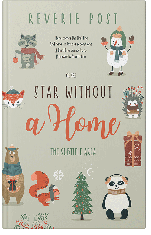 Front view of Premade Children's Book Cover - Moon Mist