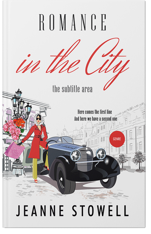 Front view of Premade Chick Lit Book Cover - Shark