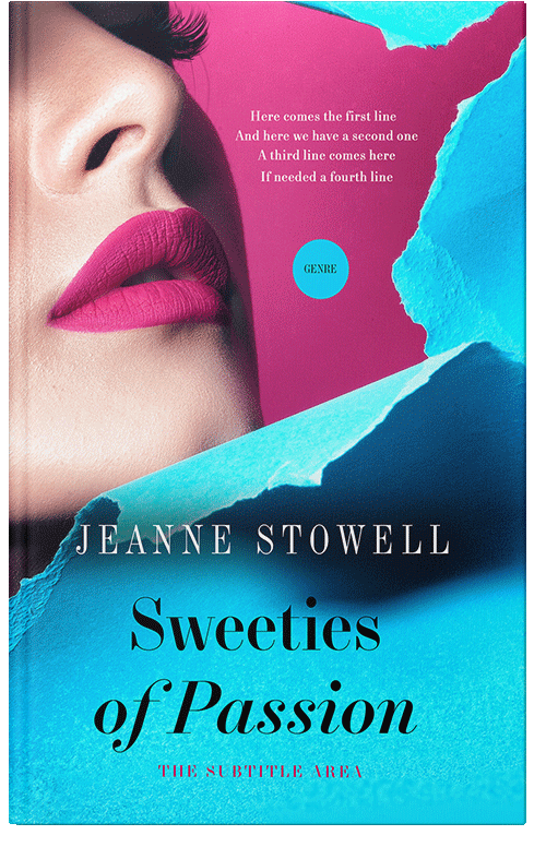 Front view of Premade Romance Book Cover - Bright Turquoise