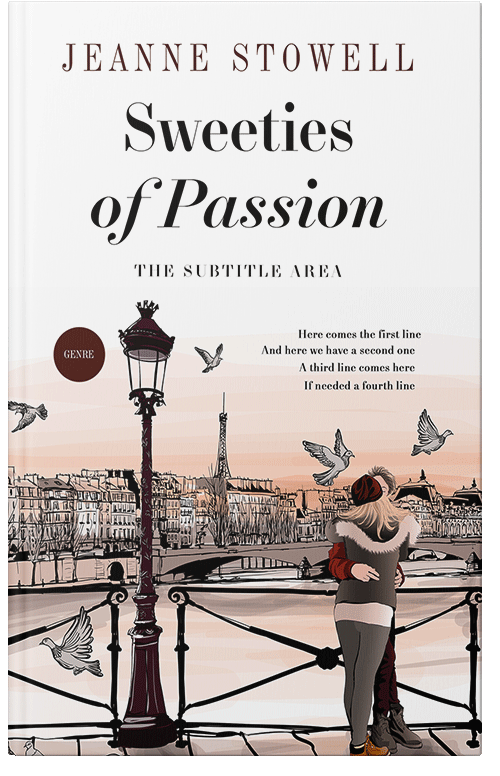 Front view of Premade Romance Book Cover - Cocoa Brown